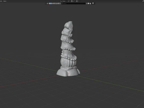 Fantasy Beligrosso Dragon Penis Rigged 3D Model