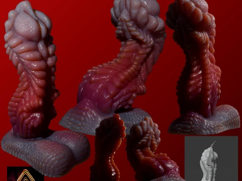 Fantasy Nomzz Alien toy Lowpoly Rigged 3D Modell