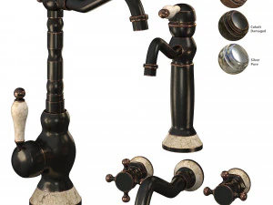 チェスタークラシックスタイルキッチンタップ 3Dモデル