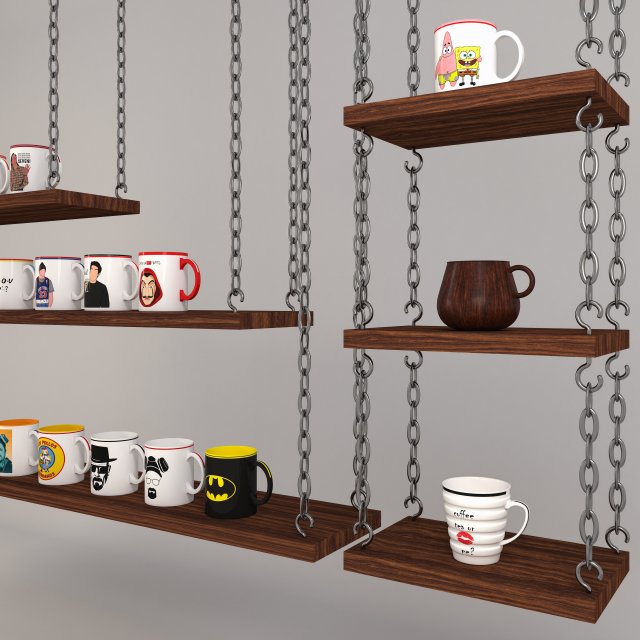 series mugs 3D 모델 .c4d .max .obj .3ds .fbx .stl .blend 