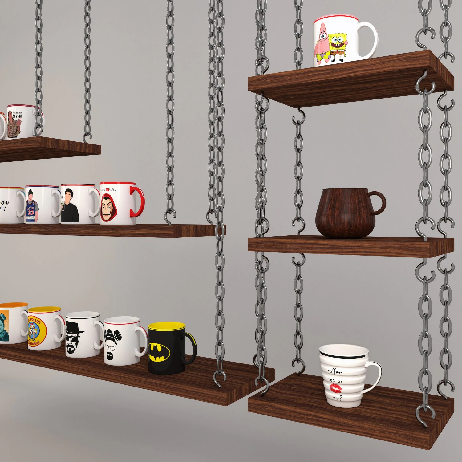 tazze di serie Modello 3D .c4d .max .obj .3ds .fbx .stl .blend 