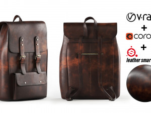 brown leather box 3D 모델
