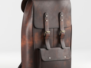 brown leather box 3D मॉडल