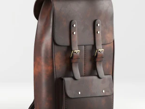 brown leather box 3D Model