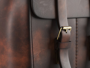 brown leather box 3D मॉडल
