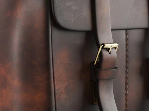 brown leather box 3D Model