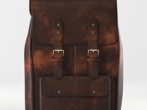 brown leather box 3D मॉडल