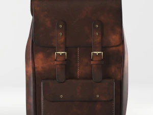 brown leather box 3D Model