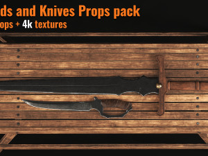 20swords and knives props pack Modelo 3D