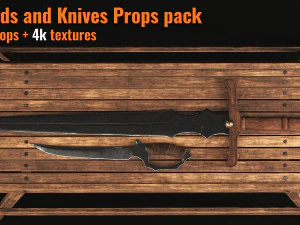 20swords and knives props pack 3D Model