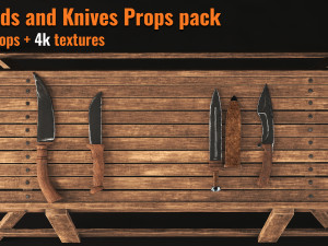 20swords and knives props pack Modelo 3D
