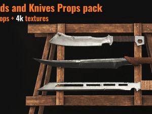 20swords and knives props pack Modelo 3D