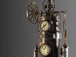 steampunk engine asset4kpbr textures Modèle 3D
