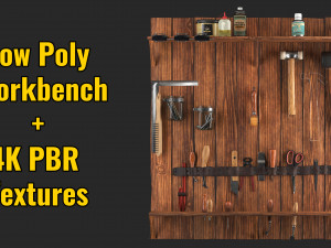 low poly workbench4k pbr textures 3D 모델