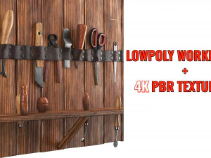 low poly workbench4k pbr textures 3D Model