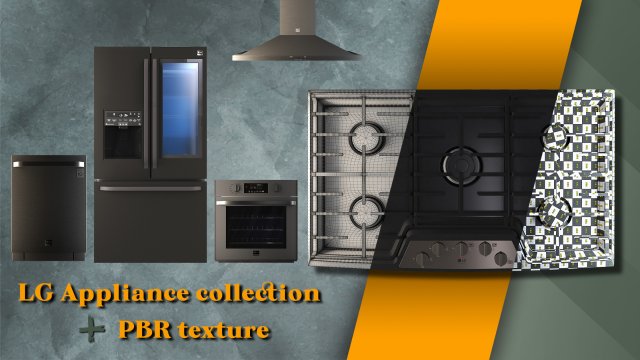 lg appliance collection 3D Model .c4d .max .obj .3ds .fbx .stl .blend 