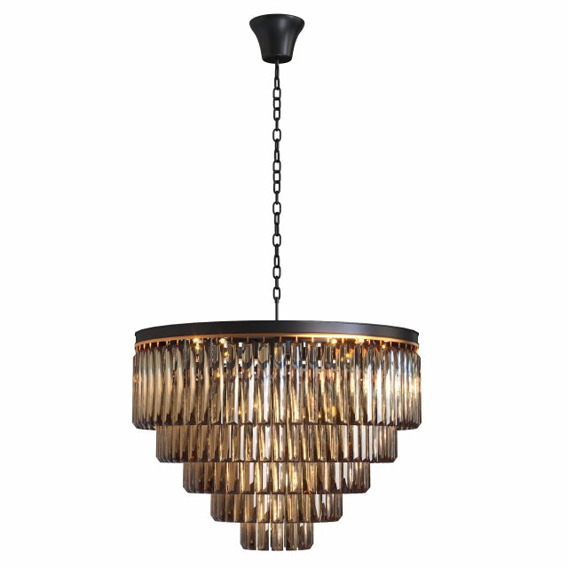 Luxe Amerikaanse Crystal Retro Grote Hanger Lamp Model 3D .c4d .max .obj .3ds .fbx .stl .blend 