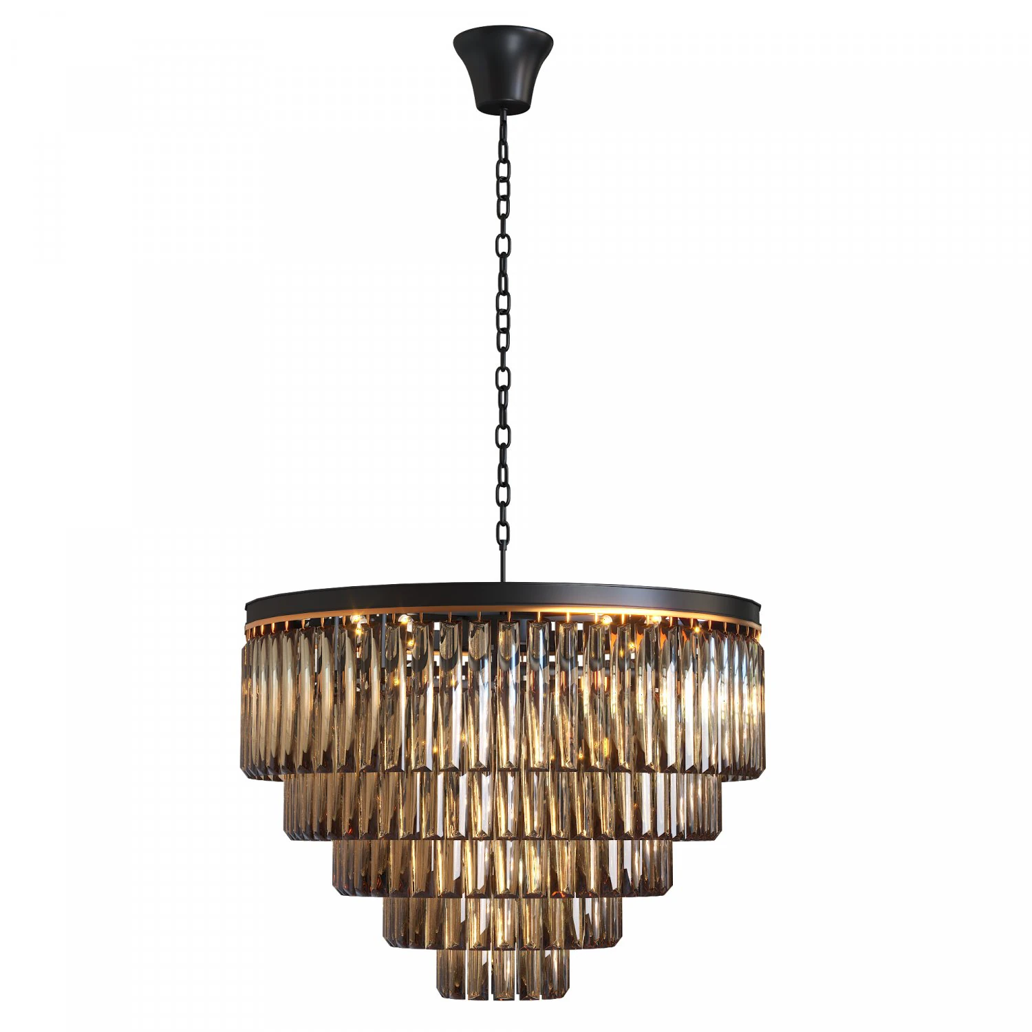 Luxe Amerikaanse Crystal Retro Grote Hanger Lamp 3D Model .c4d .max .obj .3ds .fbx .stl .blend 
