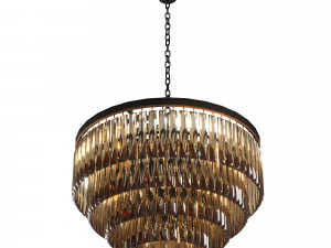 Luxe Amerikaanse Crystal Retro Grote Hanger Lamp Model 3D