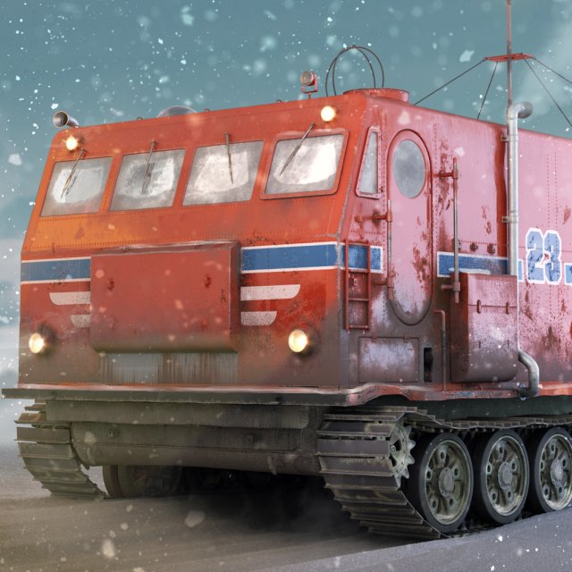 kharkovchanka arctic off-road vehicle 3D-Modell .c4d .max .obj .3ds .fbx .stl .blend 
