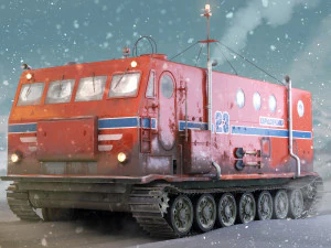 kharkovchanka arctic off-road vehicle 3D Model