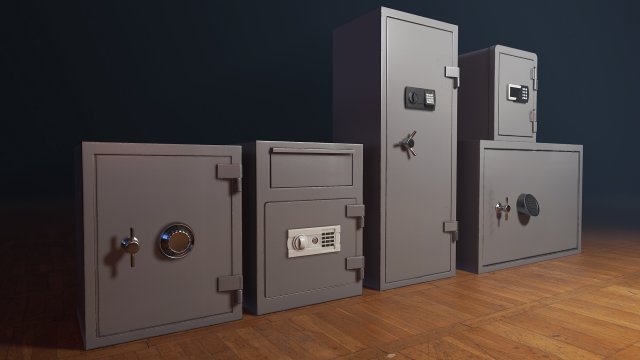 lockers collection Model 3D .c4d .max .obj .3ds .fbx .stl .blend 