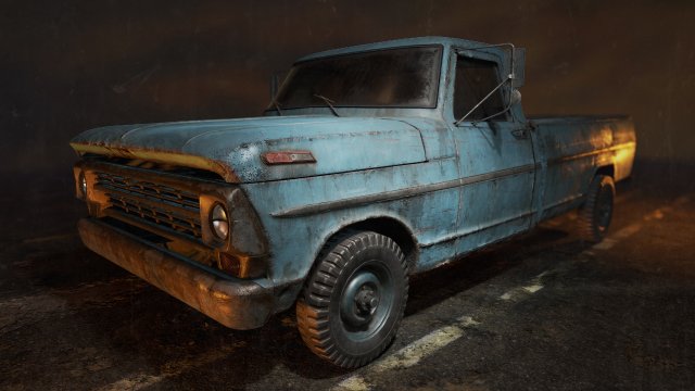 old american car 3D Модель .c4d .max .obj .3ds .fbx .stl .blend