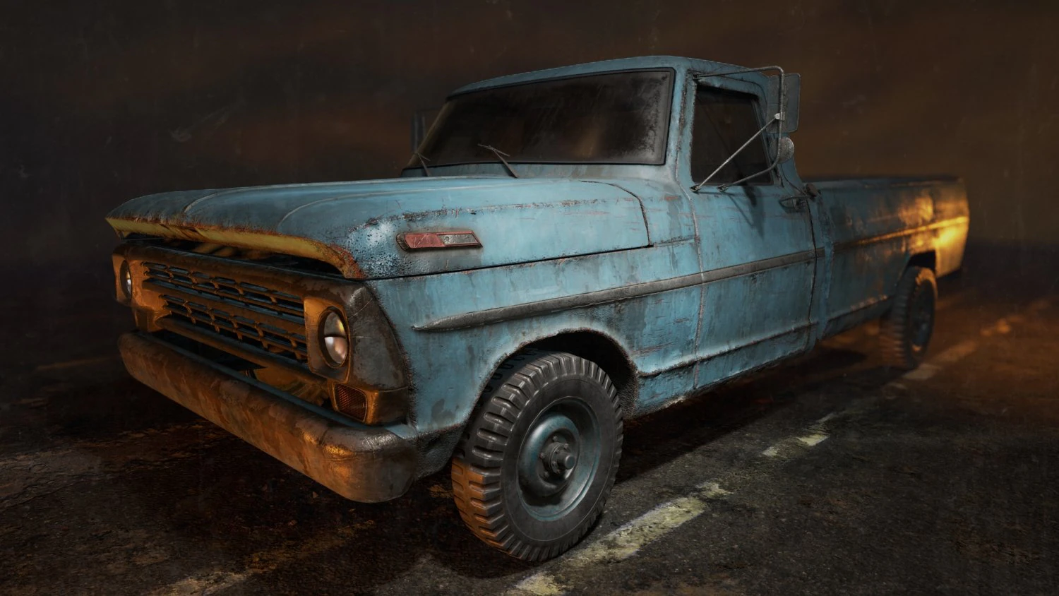 old american car 3D Model .c4d .max .obj .3ds .fbx .stl .blend 