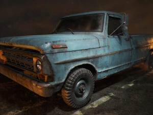 старая американская машина 3D Модель