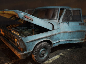 old american car 3D Модель