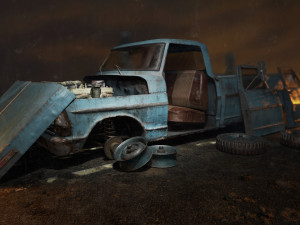 old american car 3D Модель