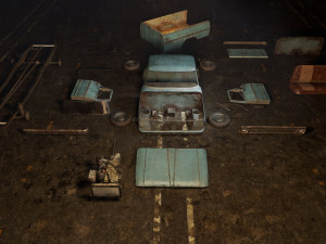 old american car 3D Модель