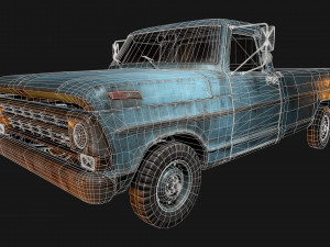 old american car 3D Модель