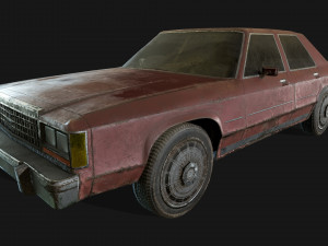 lowpoly old car-01 3D मॉडल