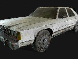 lowpoly old car-01 3D मॉडल