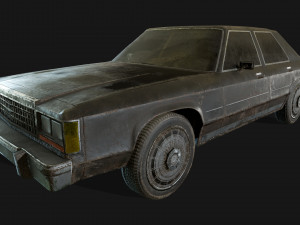 lowpoly old car-01 3D मॉडल