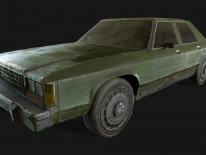 lowpoly old car-01 3D मॉडल