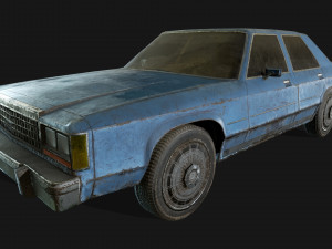 lowpoly old car-01 3D मॉडल