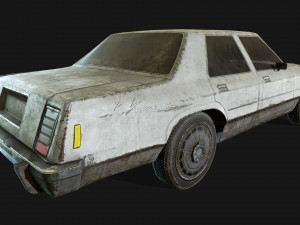 lowpoly old car-01 3D मॉडल