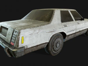 лоуполи старая машина-01 3D Модель