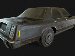 лоуполи старая машина-01 3D Модель