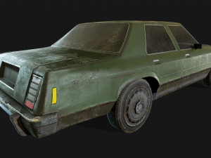lowpoly old car-01 3D मॉडल