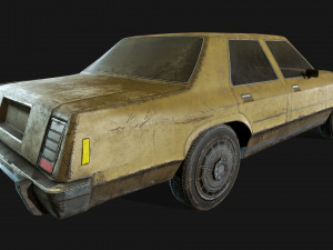 lowpoly old car-01 3D मॉडल