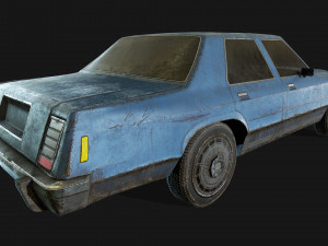 lowpoly old car-01 3D मॉडल