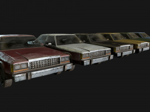 lowpoly old car-01 3D मॉडल