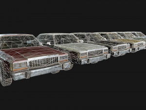 lowpoly old car-01 3D मॉडल