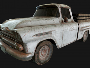 lowpoly old car-02 3D मॉडल