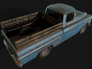 lowpoly old car-02 3D मॉडल