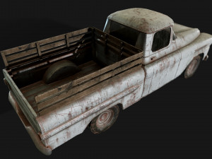 lowpoly old car-02 3D मॉडल