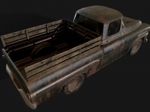 lowpoly old car-02 3D मॉडल